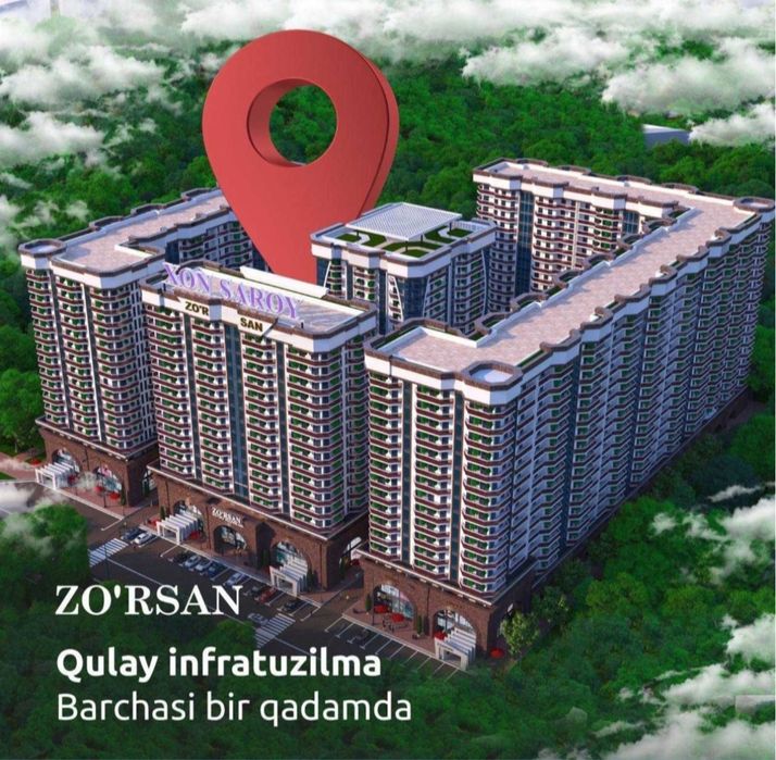 Новостройка, ЖК "Zorsan".Юнусобод 9 квартал