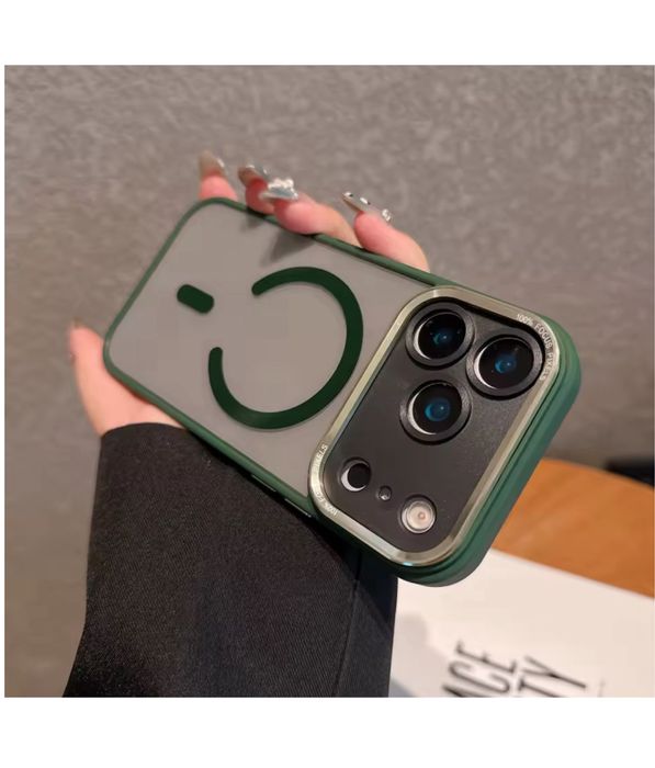 Iphone 16 17 AIR PRO MAX PLUS - Husa Magnetica Hard Case Spate Fumuriu