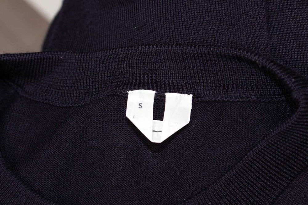 ARKET мъжки пуловер 100% вълна тъмно син S