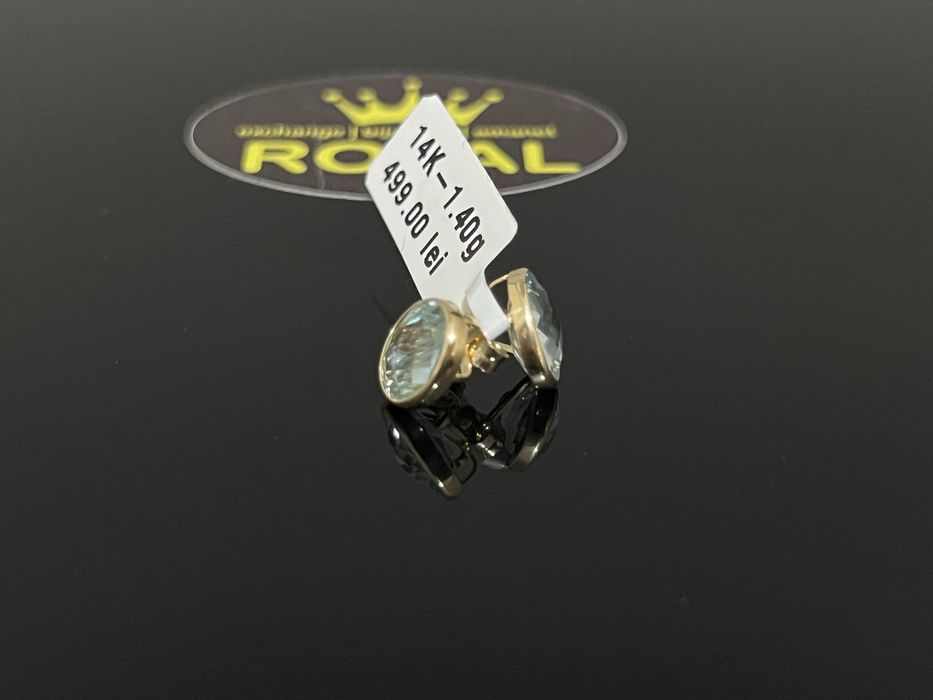 Bijuteria Royal CB : Cercei dama aur 14k 585   1,40 grame