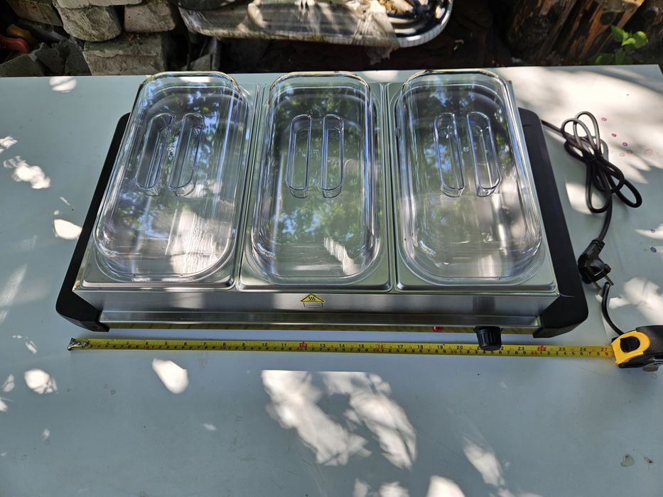 Бен-мари топло със сух нагревател отдолу  със три гастронорми