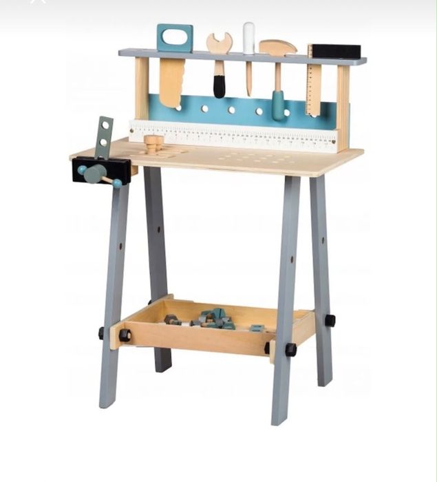 Banc de lucru din lemn vopsit ecologic
