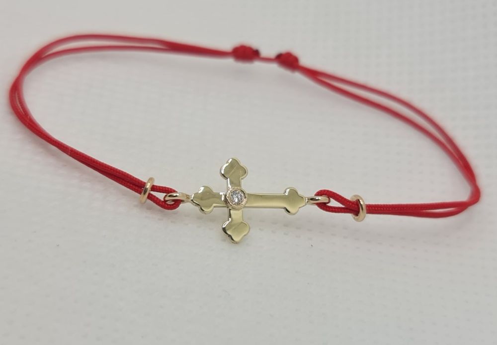 Brățară de aur galben14k cu diamante natural