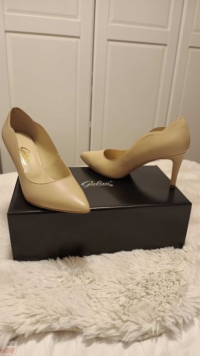 Pantofi Guban noi, piele