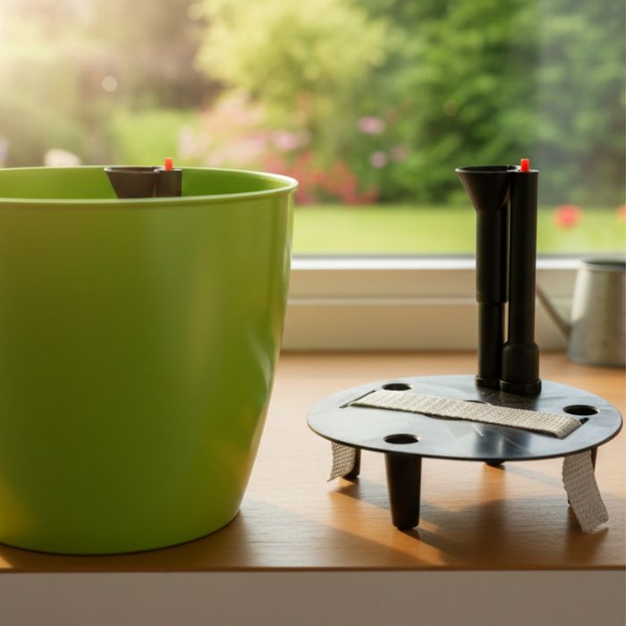 Саксия с поливна система Ø18×H16 см - за здрава коренова система