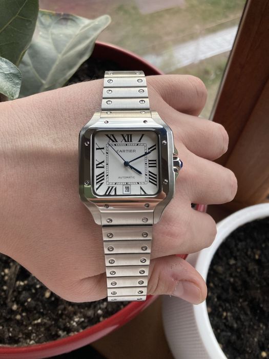 Cartier santos white dial