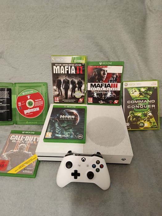 Consola Xbox ONE S 4K de 1TB ( 1000GB )   + 1 controller Xbox ONE S + Jocuri