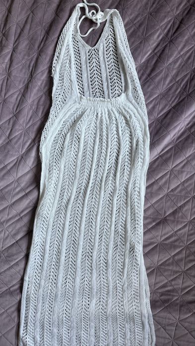 Бяла плажна рокля – Безплатна доставка само днес!