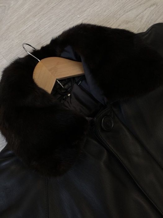 Мужская дубленка с норкой