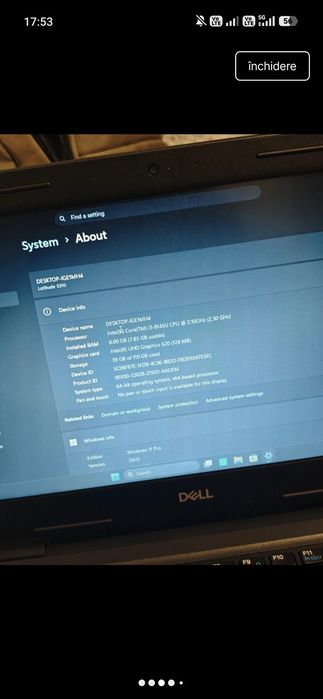 Laptop Dell 3310 i3-8145