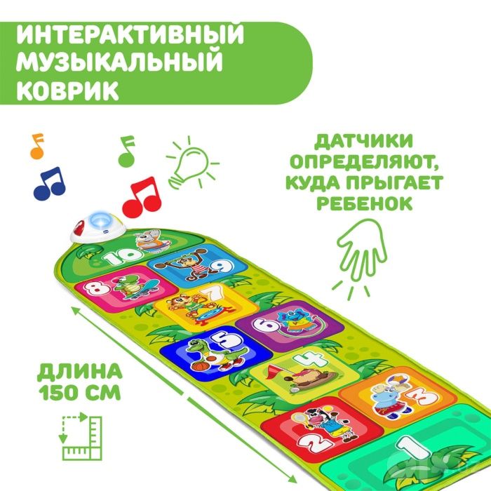 Музыкальный коврик Chicco «Классики» (Fit & Fun Jump & Fit)  Новый