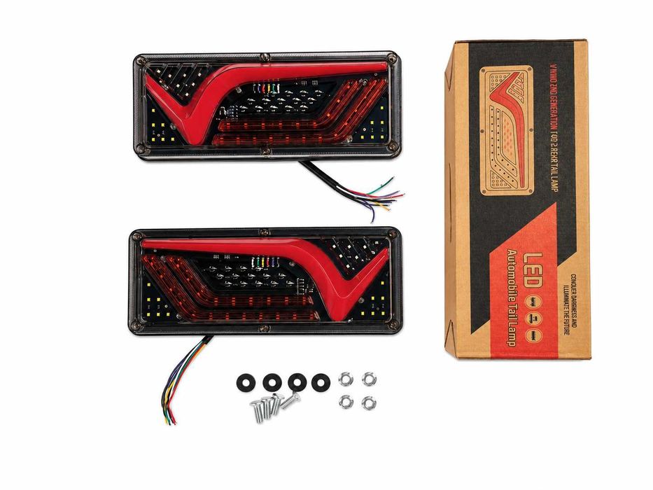 Set 2 Lampi Spate LED Multifuncționale 12V–24V Camion/Remorca