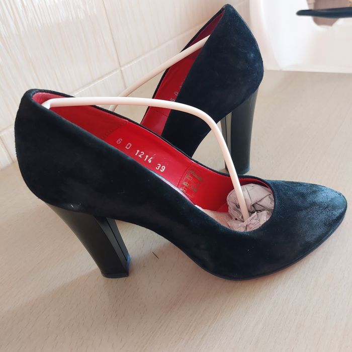 Pantofi negri piele intoarsa MARELBO , mas  39