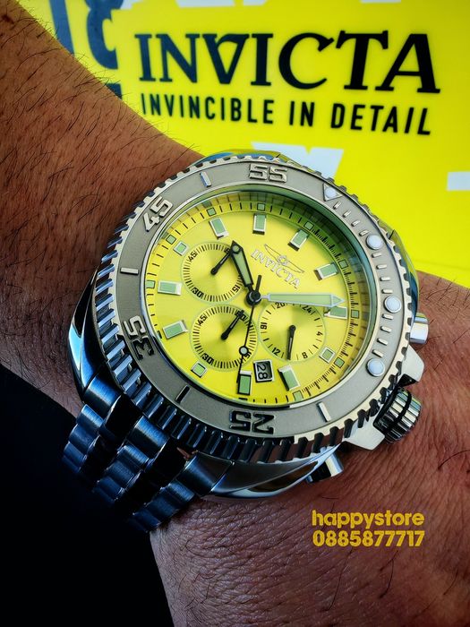 INVICTA Fury Silver green dial 50 mm, Инвикта нов ръчен часовник