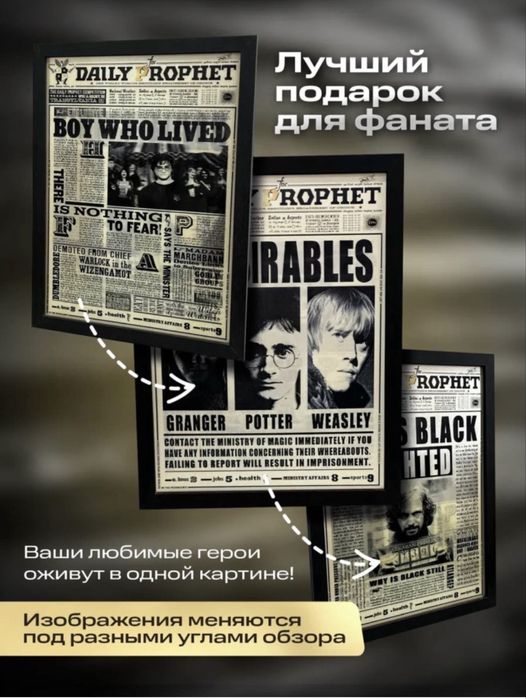 Постер 3D - Гарри Поттер «Дневной пророк»