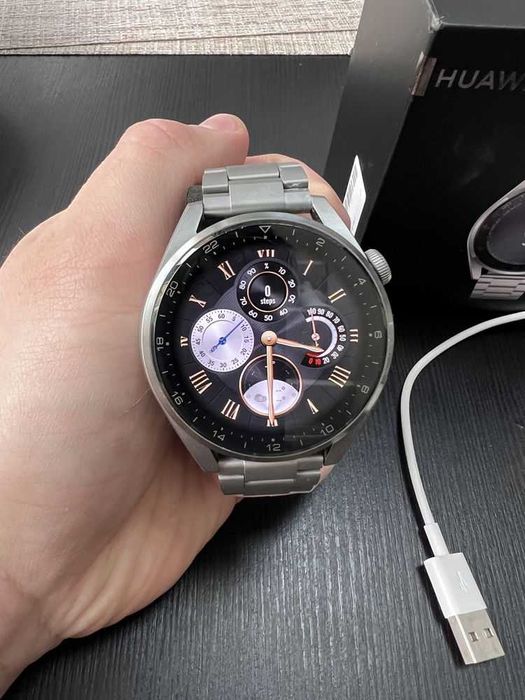 Huawei watch 3 PRO carcasa titan geam safir esim 48 mm