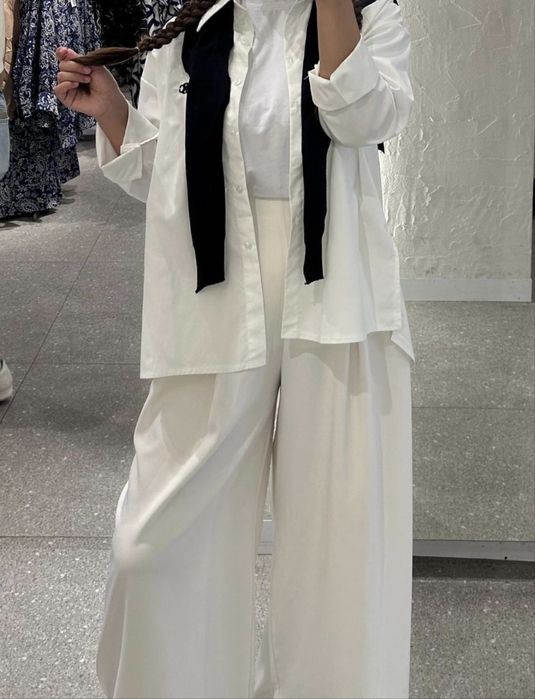 Белые брюки, рост на 160 см