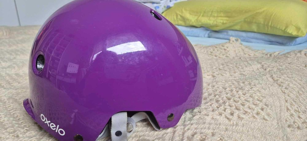 OXELO Каска за ролери, скейтборд, тротинетка, лилава