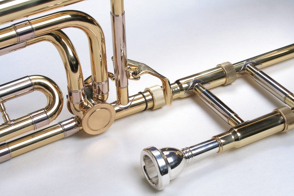 Trombon Bb Tenor Quartventil atasament Fa Karl Glaser Auriu