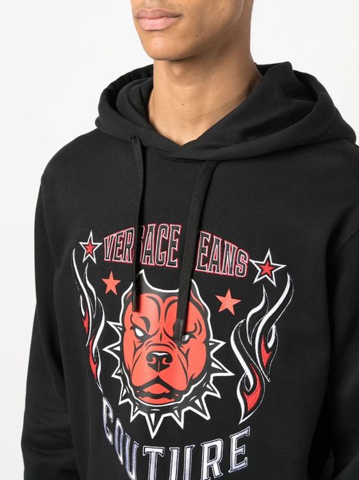 Мъжки суичър Versace Jeans Couture Embroidered logo cotton hoodie