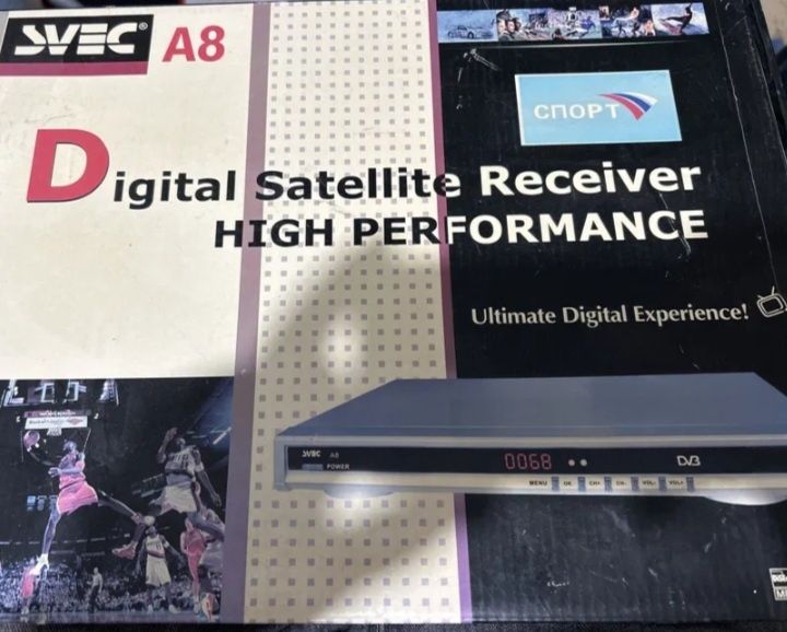 Спутниковая тарелка и рессивер. SVEC.