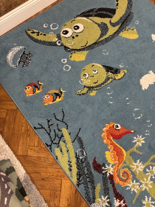 Детски килим с морски десен