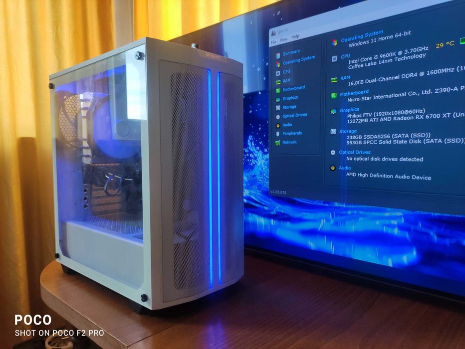 6 Ядрен Геймърски Компютър i5 9600K / RX 6700 XT 12GB GDDR6