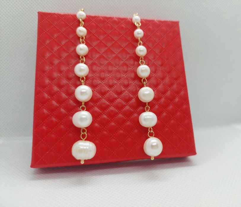 Висящи обеци с перли