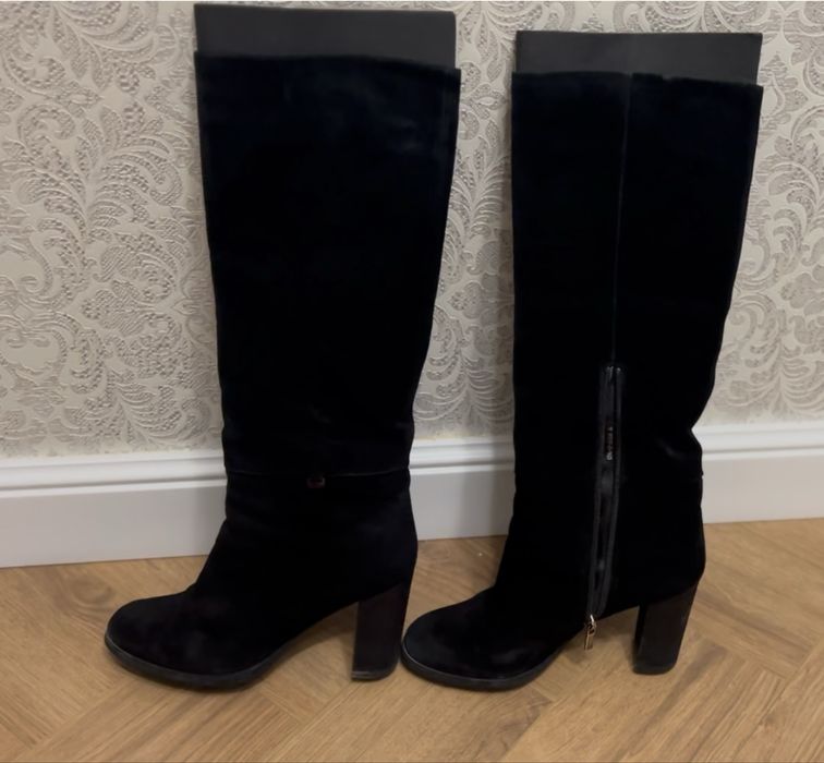 Сапоги зимние замшевые