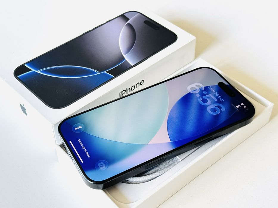 Iphone 16 Pro 128GB Black Като нов! Гаранция 6 месеца