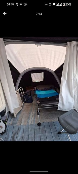 Надуваем анекс за форселт каравана Kampa Dometic Pro AIR