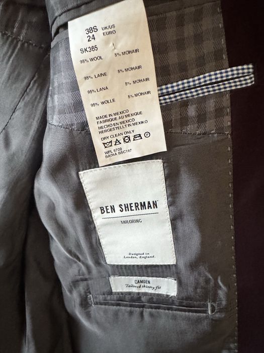 Чисто ново мъжко лилаво сако Ben Sherman, размер S, с етикет
