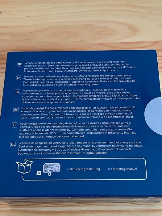 Homematic IP Actuator de comutare și măsurare cu montaj încastrat