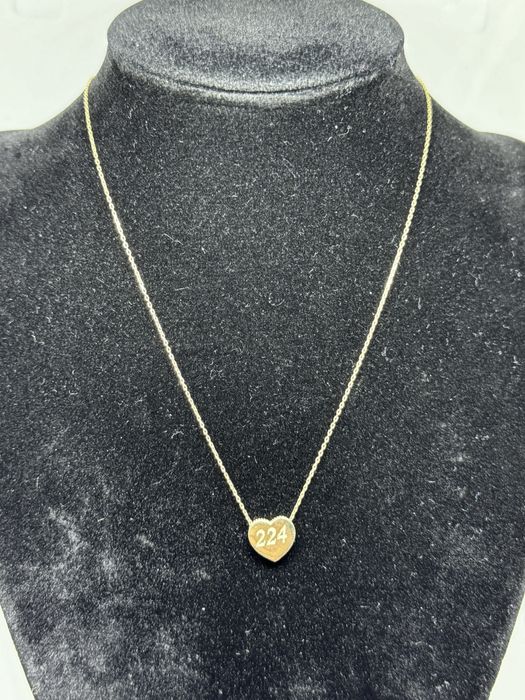 златен дамски синджир с висулка сърце 1.75гр 14к 585