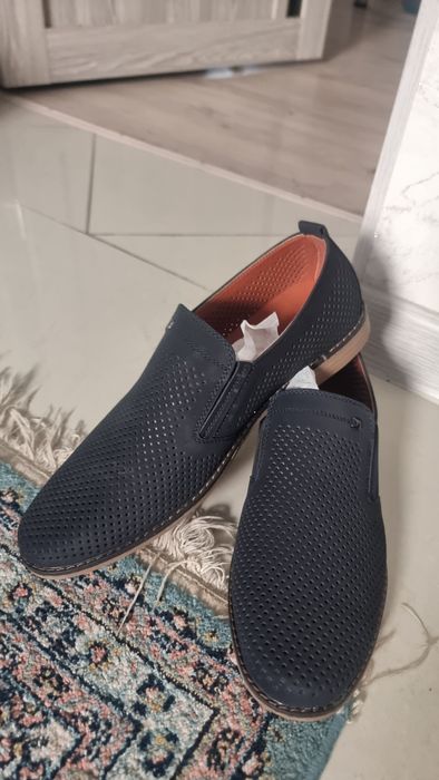 Мокасины синего цвета