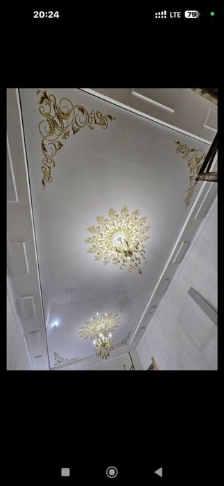 Натяжной потолок хизмати 80.000дан бошланади