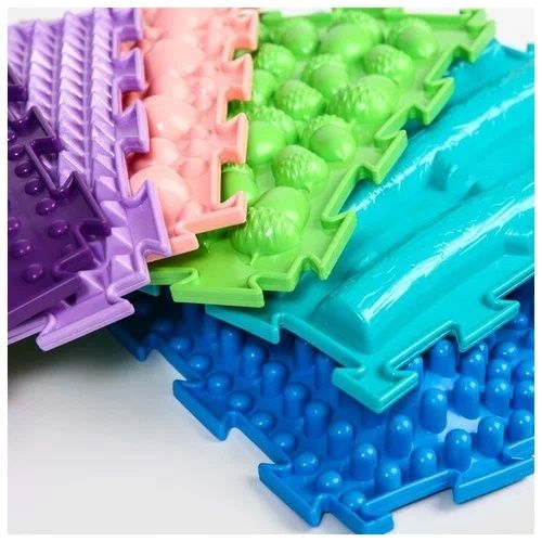 Массажный модульный коврик 17шт