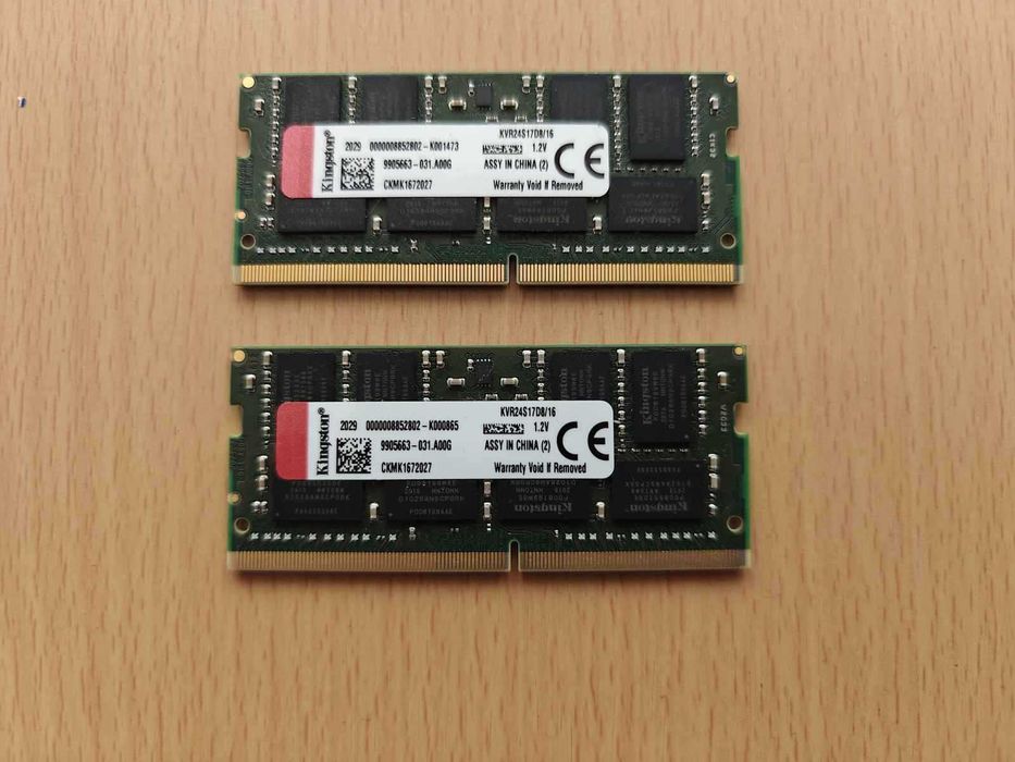 Kit 32GB DDR4 Memorie laptop KINGSTON ValueRAM 2x16GB 2400MHz CL17 KVR24S17D8/16 Bulk