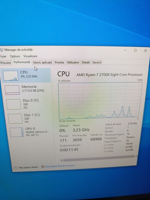 Procesor ryzen 7 2700 x perfect funcțional cu garanție 12