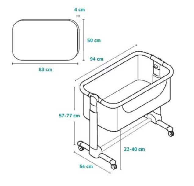 Детска кошара Co-Sleeper с люлка Lionelo Leonie, Beige Sand