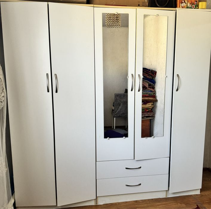 шкаф с зеркалом, белый