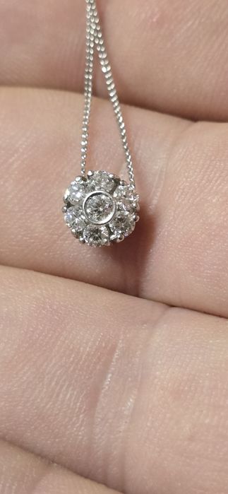 Lant aur 18 k diamante