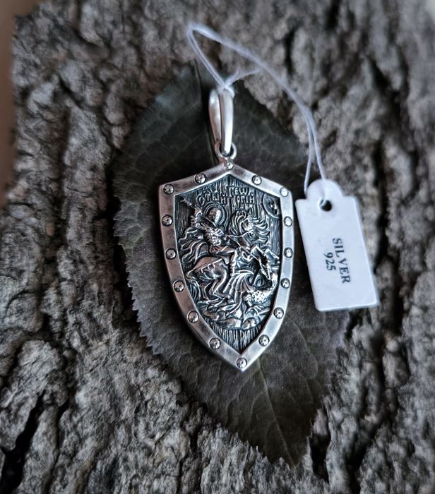 Сребърен медальон Св.Геори