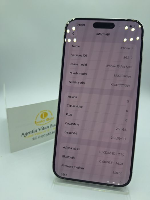 Iphone 15 Pro Max 256 Gb 87% Bat / Factura / Garantie #51371
