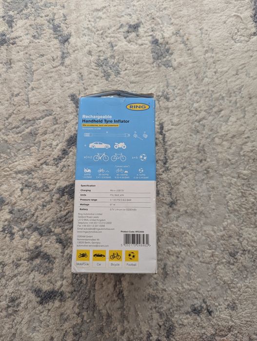 Compresor Ring Rechargeable bicicleta