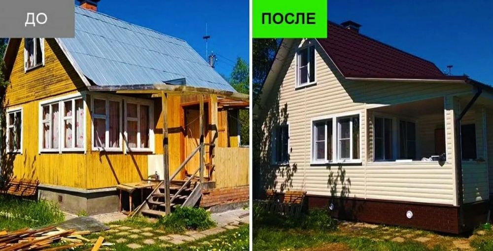 Ремонт фасада сайдинг,керамогранит,термопанели