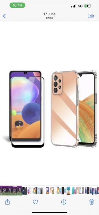 Samsung A13/A33/A34/A05/A15/A16 Husa Bumper Soc Case si Folie Sticla