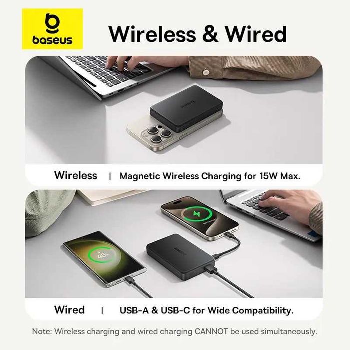 ДОСТАВКА! Baseus EnerFill FM12 Qi2 - беспроводной Magsafe Powerbank