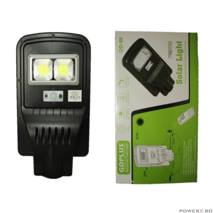 Lampa, proiector 20 W incarcate solara, stradala, cu telecomanda, GD