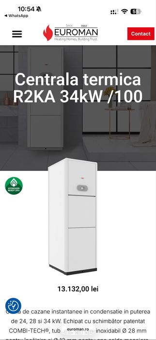 Centrala Termica condensare Radiant R2KA 34/100